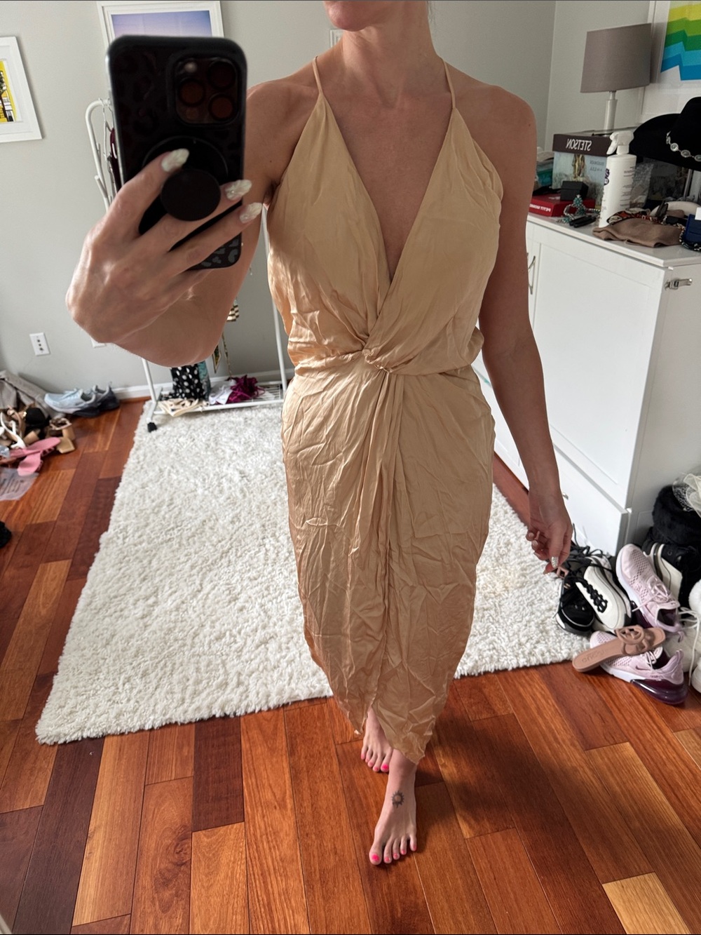 YFB Siren Slip dress Beige
